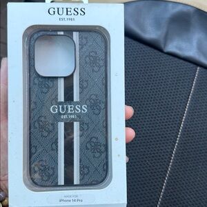 Guess Monogram Black and Gray Phone Case